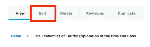 The edit button highlighted